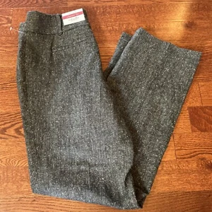 New Rafaella Form Function Women's Gray Wool Blend Tweed Lined Pants Size 12 - Picture 1 of 9