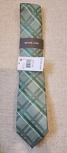 Michael Kors Men's Neck Tie Mint Green Thanet Grid Silk Blend NWT - Picture 1 of 3