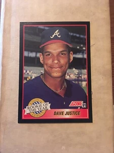 David Justice 1991 Score #880 ROY (Rookie of the Year) - Bild 1 von 2