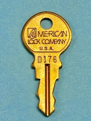 American Padlock Factory Original Cut Key, Code # D176, Part #'s ABTKEYS & AKB - Image 1 of 2