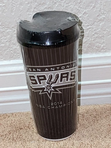 2014 Finals San Antonio Spurs Championship Travel Mug Cup 24oz by Whirley Cover