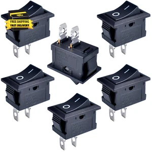 6 Pcs Boat Rocker Switch Snap in Toggle Switch SPST on off 2 Pin 2 Position AC 2 - Picture 1 of 5