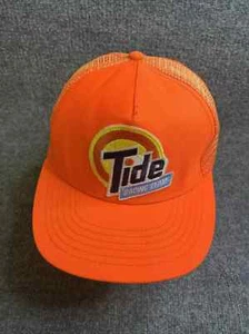 Vintage Tide Racing Team Snapback hat cap Nascar 90s Deadstock Orange USA Made - Picture 1 of 4