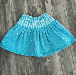 VINTAGE Carters blue Denim Girls Toddler 3T Skirt Print Floral RARE 80s 90s Y2K - Picture 1 of 9