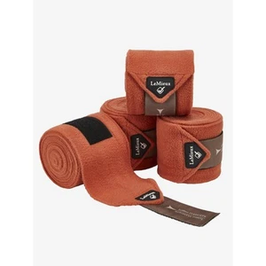Vendajes de polo clásicos de lana LeMieux - 3,8 M - Juego de cuatro - Azul Jay/Albaricoque/Helecho - Imagen 1 de 6
