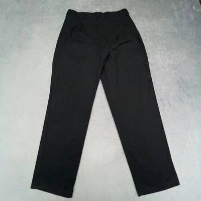 Dickies Mens Work Pants Black Measures 32x32 Pleated Twill Straight Leg - Image 1 of 4