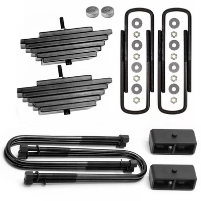 3" Front 2" Rear Lift Leveling Kit w Mini Leaf Packs For 1999-2004 Ford F250 4X4 - Imagem 1 de 4