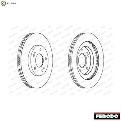 2x BRAKE DISC DDF1399 FOR MITSUBISHI PAJERO/IO/TR4/PININ MONTERO SHOGUN 1.8L - Image 1 of 4