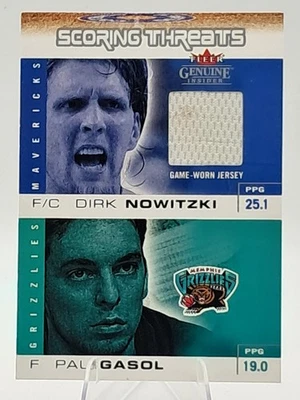 2003-04 Fleer Genuine Insider Dirk Nowitzki/Pau Gasol Scoring Threats ST-DN Foto 1 de 2