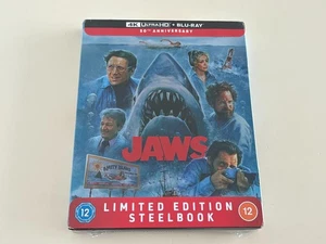Jaws 50th Anniversary Limited Edition 4K UHD & Blu-ray Steelbook - Picture 1 of 6