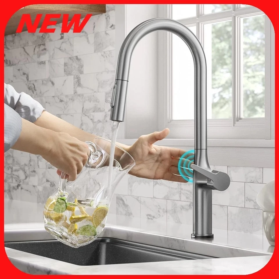 Kraus KTF-3101SFS Oletto Modern Single-Handle Pull Down Kitchen Sink Faucet