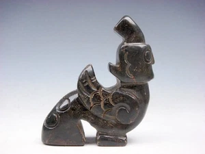 Old Nephirte Jade Stone Carved Sculpture Ancient Immortal w/ Wings #05112506 - Imagen 1 de 6