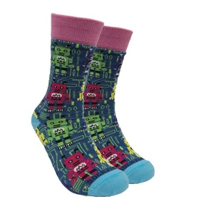 Robot Socks from the Sock Panda (Adult Small - Shoe Sizes 2-5) - Picture 1 of 5