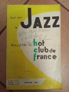 BULLETIN DU HOT CLUB DE FRANCE-JAZZ-1966-AVEC 3 AUTOGRAPHES.SINGER/CLAYTON - Bild 1 von 8