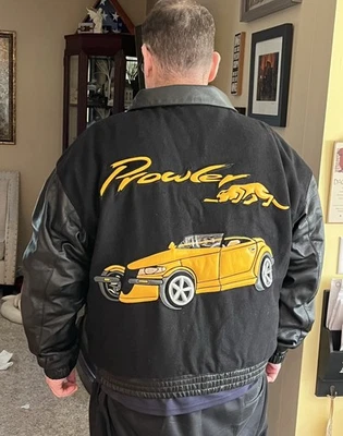 Chaqueta de Colección Plymouth Prowler Chrysler Lana Cuero Bombardero Universitario Para Hombres 2XL RARA Foto 1 de 4