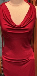 PEEP STUDIO Rojo Slinky Drapey Sexy Vestido Halter De Colección Loehmnns Compra Med - Imagen 1 de 13