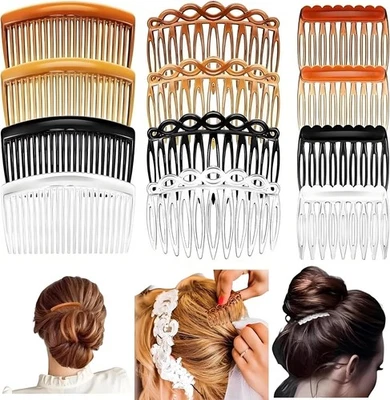 GOEDEKE 12Pcs Hair Combs Slides For Women，French Side Combs Hair Accessories For