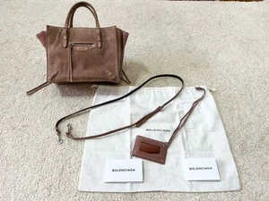 Bolso de Hombro Balenciaga Papel Mini Gamuza Rosa De JAPÓN - Imagen 1 de 10