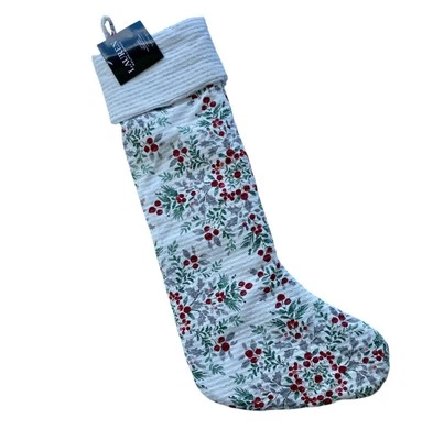 Ralph Lauren Christmas Stocking Juniper Berries Winter Holiday Fern NWT 22” Long - Image 1 of 2