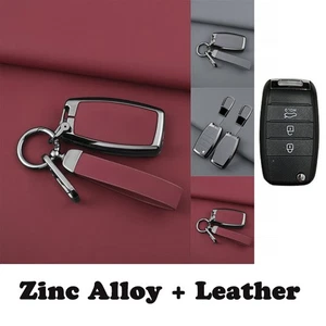 Zinc Alloy Leather Car Key Case Cover Bag For Kia Sorento Sportage K3 Niro Ceed - Picture 1 of 13