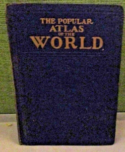 1936 THE POPULAR ATLAS OF THE WORLD-EXCELLENT - Picture 1 of 3