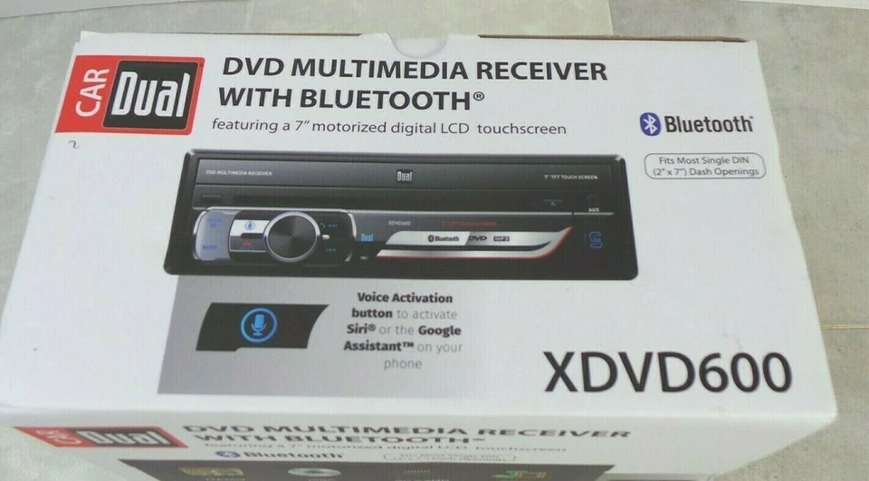Dual XDVD600 Single DIN 7" In-Dash Car Monitor DVD Player Receiver+Backup Camera - Image 1 of 4