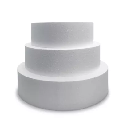 THE VANILLA VALLEY Cake Dummies 4 Inch Deep Round Sizes 3 - 12 Inch Polystyrene Dummy Cakes