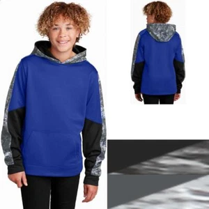 Sport-Tek ® Youth Sport-Wick ® Mineral Freeze Fleece Colorblock Hooded YST231 - Picture 1 of 20