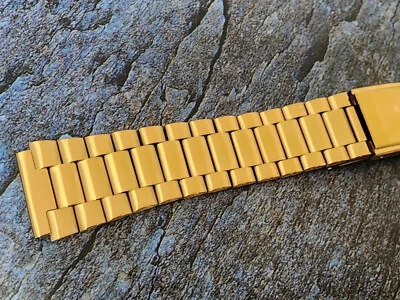 PULSERA VINTAGE SEIKO 18MM Extremo Recto RARA Estilo Presidente Color Dorado Acero. Foto 1 de 4