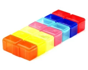 Caja de almacenamiento de plástico multicolor para piezas y herrajes con 14 compartimentos - Imagen 1 de 1