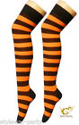 New Girls Ladies Stripe Stripy Striped Over The Knee Thigh High Socks Size 4-6