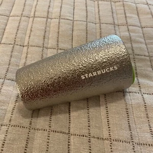 NEU Starbucks 2023 Holiday Snow Silver Metallic Hammered Keramik Tumbler Becher Tasse - Bild 1 von 4