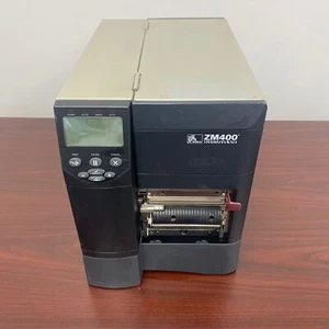 Zebra ZM400 Direct Thermal Label Barcode Printer ZM42Z-2001-4000D w/Peel Rewind - Picture 1 of 11