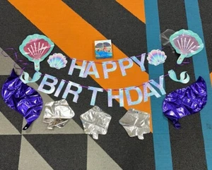 Girls Disney The Little Mermaid Birthday Party Decoration Set Balloons NEW decor - Picture 1 of 9