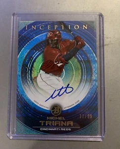 Michel Triana 2022 Bowman Inception Blue Auto /99 #PA-MT Cincinnati Reds - Picture 1 of 1