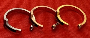 Kreuzring in Rosegold, Gold oder Silber Color aus Edelstahl mit Turmalin Stein - Bild 1 von 16