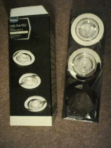 Chrome Fire rated Tilt Ceiling Downlight Spotlights/ GU10, 50 w GU10 halogen - Picture 1 of 2