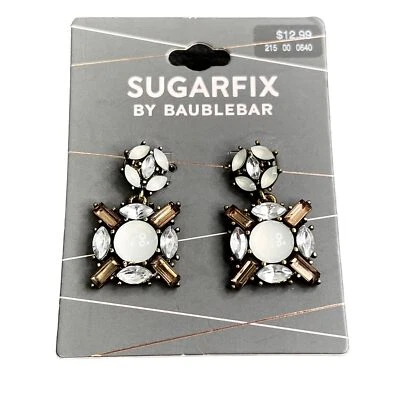 Pendientes colgantes Sugarfix Baublebar estrás perforados azul hielo claro transparente nuevos con etiquetas Foto 1 de 3