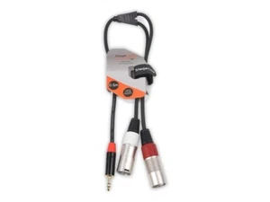 3.5mm Stereo TRS Mini Jack to Twin 2 x Male XLR Lead / Audio Signal Cable - Picture 1 of 4