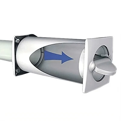 Aeroboy Energiespar Mauerkasten Ø 150 mm Kunststoff weiß Rückstauklappe innen - Bild 1 von 4