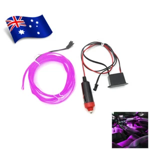Car Purple LED Wire Neon String Strip Lights Interior Atmosphere Decor Lamps - Picture 1 of 13
