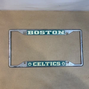Boston Celtics Chrome Metal License Plate Frame - Fanmats NBA No Screws - Picture 1 of 7