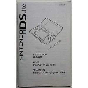 (Manual Only) Cobalt & Black Nintendo DS Lite - Nintendo DS Tested Authentic - Picture 1 of 2