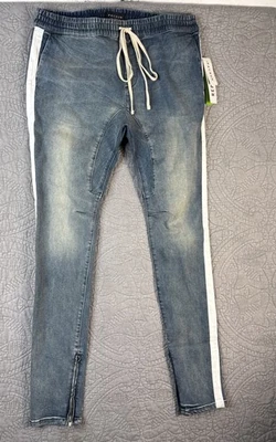 Pantalones Jogger PacSun para Hombre Talla Grande Denim Rayas Ajustados Cremallera Tobillo Nuevo con Etiquetas Foto 1 de 4