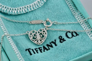 Tiffany & Co. Silver Small Enchant Heart Pendant Necklace - Picture 1 of 6
