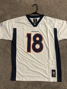 Neu Denver Broncos Peyton Manning Trikot Jugend XL 18/20 weiß NFL Team Bekleidung - Bild 1 von 6