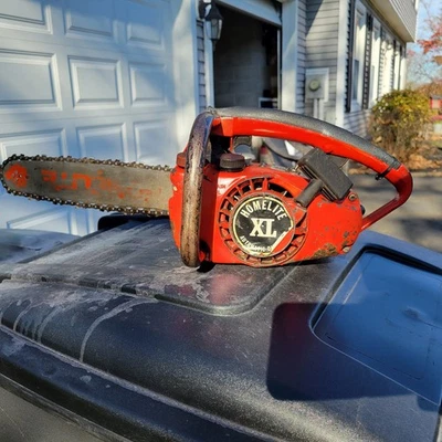 Vtg Homelite XL Chainsaw With  12" Bar Chain Not Tested  - Image 1 of 4