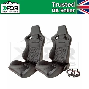 Front Heated Bucket Seats For Land Rover Defender 90 / 110 / 130 (Pair) GA2827.. - Picture 1 of 8