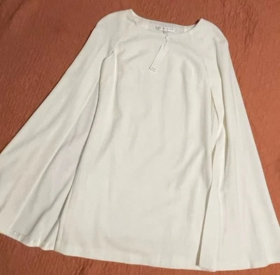 Vestido Trina Turk Shinrin Blanco Capa Espalda Para Mujer Talla 6 Forrado Mini Cambio Nuevo con Etiquetas $268 Foto 1 de 4