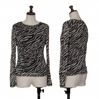 Camiseta en capas de malla de seda estampada cebra EVEX by KRIZIA talla 40 (K-130151) Foto 1 de 4
